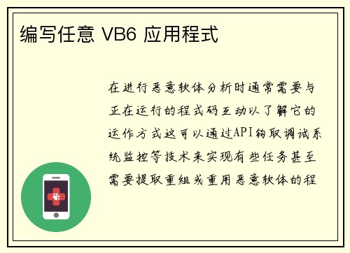 编写任意 VB6 应用程式 